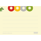 Artikelbild 1 für HAN Karteikarten DIN A8 gelb liniert, 100 St., Artikelnummer 352393