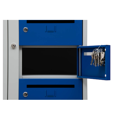 Artikelbild 6 für Gürkan Schließfachschrank lichtgrau, blau 111315, 10 Schließfächer 40,0 x 50,0 x 180,0 cm, Artikelnummer 564688