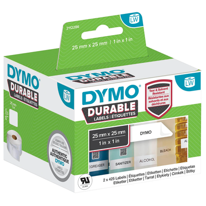 Artikelbild 2 für DYMO Etikettenrollen für Etikettendrucker 1933083 weiß, 25,0 x 25,0 mm, 2 x 850 Etiketten, Artikelnummer 288872