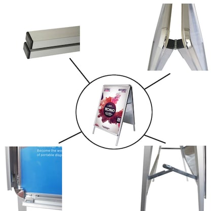 Artikelbild 4 für LMG Kundenstopper silber DIN A1 2 Fächer 63,0 x 75,0 x 105,0 cm, 1 St., Artikelnummer 272011