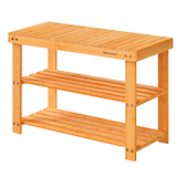 Artikelbild 1 für SONGMICS Schuhbank LBS04N natur Holz 70,1 cm, Artikelnummer 262349