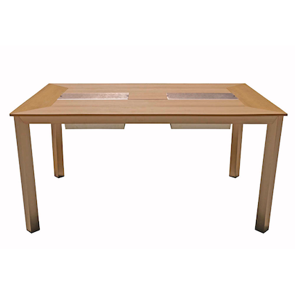 Artikelbild 3 für Garden Pleasure Gartentisch FLORENCE champagner rechteckig 90,0 x 150,0 x 75,0 cm, Artikelnummer 311157