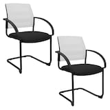 Artikelbild 1 für Topstar Besucherstühle AIRWORK MEETING 20 BB400BMT0CX2 schwarz, weiß Stoff, 2 St., Artikelnummer 616403