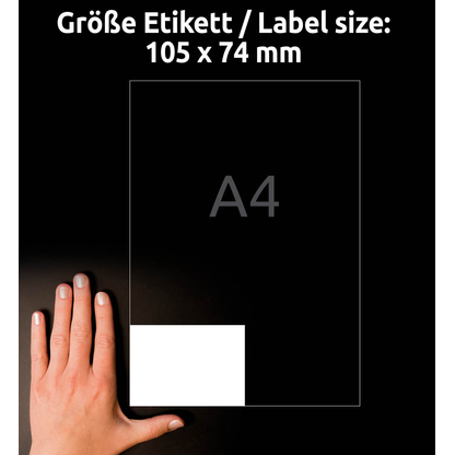 Artikelbild 4 für AVERY Zweckform Versandetiketten weiß 10,5 x 7,4 cm, 300 Blatt, Artikelnummer 715119