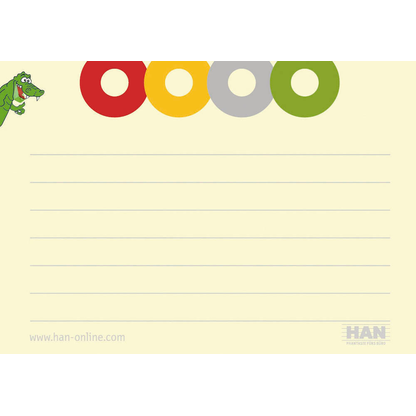 Artikelbild für HAN Karteikarten DIN A7 gelb liniert, 100 St., Artikelnummer 352401