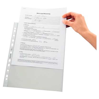Artikelbild 12 für LEITZ Prospekthüllen 4770 DIN A4 glasklar glatt 0,08 mm, 100 St., Artikelnummer 578625
