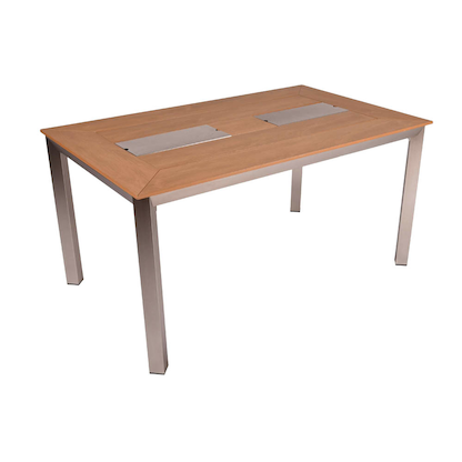 Artikelbild für Garden Pleasure Gartentisch FLORENCE champagner rechteckig 90,0 x 150,0 x 75,0 cm, Artikelnummer 311157