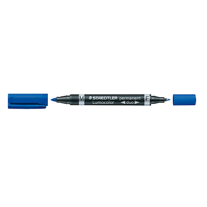 Artikelbild für STAEDTLER Lumocolor duo Permanentmarker blau 0,6 - 1,5 mm, 10 St., Artikelnummer 136408
