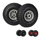 Artikelbild 1 für relaxdays Sackkarrenräder luftbereift schwarz Kunststoff Felgen, Achse 2,0 cm, Artikelnummer 452522