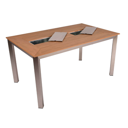 Artikelbild 2 für Garden Pleasure Gartentisch FLORENCE champagner rechteckig 90,0 x 150,0 x 75,0 cm, Artikelnummer 311157