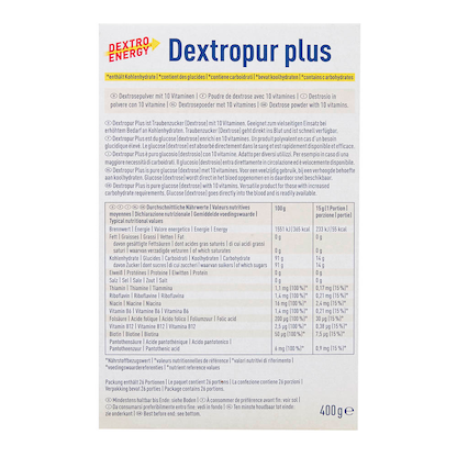 Artikelbild 6 für DEXTRO ENERGY Dextropur Plus Traubenzucker 400,0 g, Artikelnummer 463648