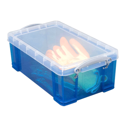 Artikelbild 4 für Really Useful Box Aufbewahrungsbox 9,0 l transparent, blau 39,5 x 25,5 x 15,5 cm, 1 St., Artikelnummer 305420