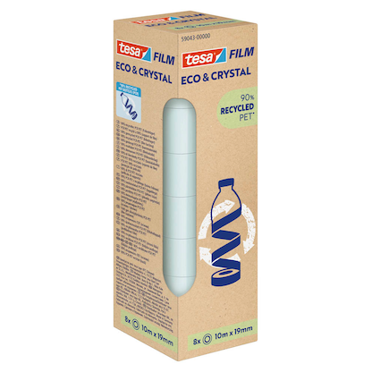 Artikelbild 4 für tesa ECO & CRYSTAL Klebefilm transparent 19,0 mm x 10,0 m 8 Rollen, Artikelnummer 176844
