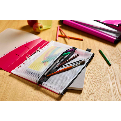 Artikelbild 3 für VELOFLEX Reißverschlussbeutel 25,0 x 31,9 cm transparent/schwarz 0,26 mm, 1 St., Artikelnummer 190717