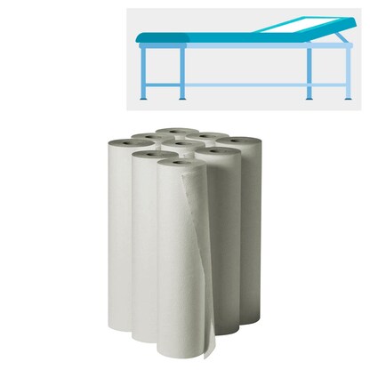 Artikelbild für FRIPA Ärztekrepp basic-line 1-lagig weiß 39,0 cm x 50,0 m, 9 Rollen, Artikelnummer 444437