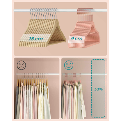Artikelbild 4 für SONGMICS Kleiderbügel rosa, 30 St., Artikelnummer 759299