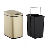 Artikelbild 1 für relaxdays Sensor Mülleimer 12,0 l gold, 1 St., Artikelnummer 521272