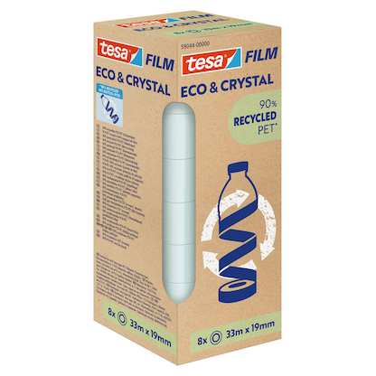 Artikelbild 2 für tesa ECO & CRYSTAL Klebefilm transparent 19,0 mm x 33,0 m 8 Rollen, Artikelnummer 176857