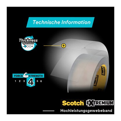 Artikelbild 5 für Scotch Extremium™ INVISIBLE Gewebeband transparent 48,0 mm x 25,0 m 1 Rolle, Artikelnummer 570998