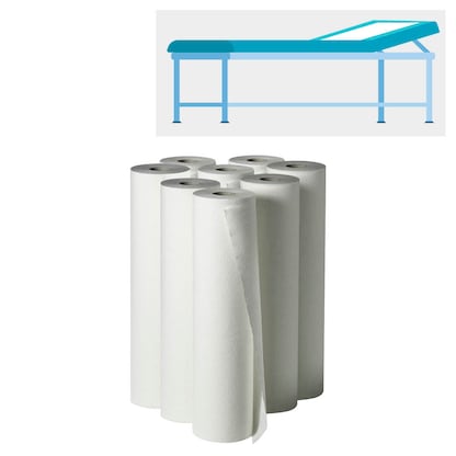 Artikelbild für FRIPA Ärztekrepp classic-line 1-lagig weiß 50,0 cm x 50,0 m, 9 Rollen, Artikelnummer 444446