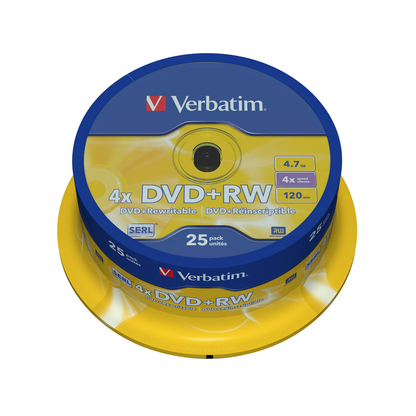 Artikelbild 2 für verbatim DVD+RW 4,7 GB wiederbeschreibbar, 25 St., Artikelnummer 239384