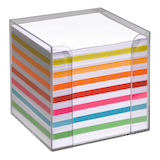 Artikelbild 1 für folia Zettelbox transparent inkl. 700 Notizzettel farbig sortiert, 1 St., Artikelnummer 337899