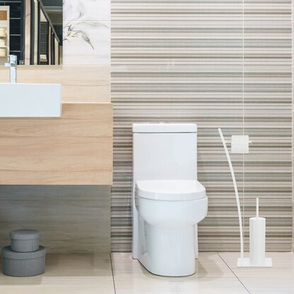 Artikelbild 2 für relaxdays WC-Garnitur weiß Metall, 1 St., Artikelnummer 361347