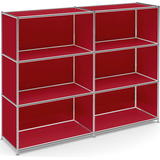 Artikelbild 1 für viasit Aktenregal System4 rubinrot 152,9 x 40,4 x 118,2 cm, 1 St., Artikelnummer 501613