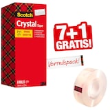 Artikelbild 1 für 7 + 1 GRATIS: Scotch Crystal Klebefilm kristall-klar 19,0 mm x 33,0 m 7 Rollen + GRATIS 1 Rollen, Artikelnummer 523264