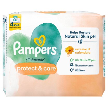 Artikelbild 4 für Pampers® Feuchttücher protect & care Harmonie™ 1-lagig weiß, 176 St., Artikelnummer 273934