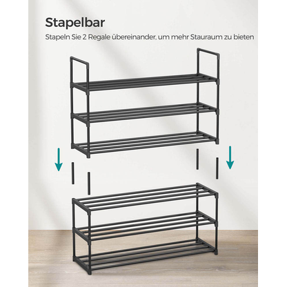 Artikelbild 10 für SONGMICS Schuhregal schwarz 92,0 x 30,0 x 55,0 cm, 1 St., Artikelnummer 260879