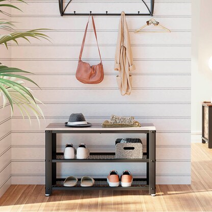 Artikelbild 9 für VASAGLE Schuhbank LBS73MB grau, schwarz Holz 73,0 cm, Artikelnummer 439337