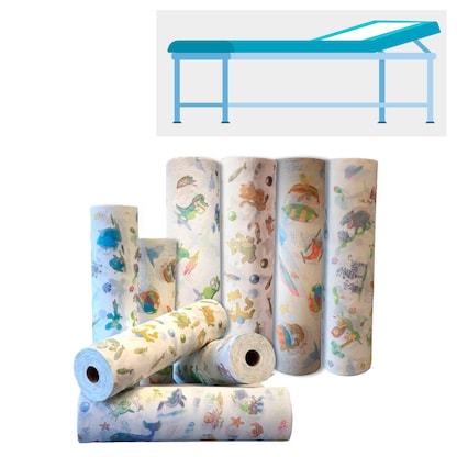 Artikelbild für Meditrade® Ärztekrepp ROLLICEL®Kids 2-lagig weiß 50,0 cm x 46,0 m, 9 Rollen, Artikelnummer 554177
