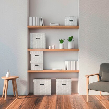 Artikelbild 5 für VON LEITZ CUBE Aufbewahrungsboxen 29,0 l weiß 32,0 x 36,5 x 31,5 cm, 3 St., Artikelnummer 636078