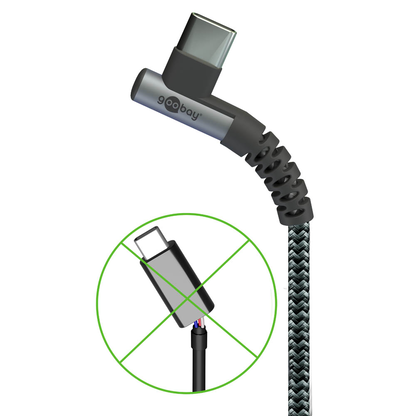 Artikelbild 3 für goobay USB-C USB-Kabel 1,0 m grau, schwarz, 1 St., Artikelnummer 655682