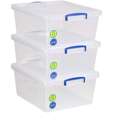 Artikelbild 1 für Really Useful Box Aufbewahrungsboxen 3x 17,5 l transparent 38,3 x 46,0 x 19,5 cm, 3 St., Artikelnummer 751956