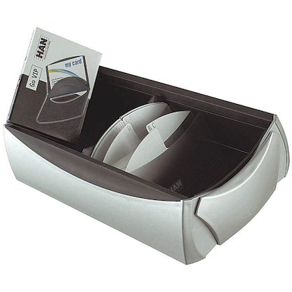 Artikelbild für HAN Visitenkartenbox silbergrau, für bis zu 500 Visitenkarten, Artikelnummer 656239