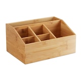 Artikelbild 1 für relaxdays Schreibtisch-Organizer braun Bambus 6 Fächer 28,0 x 19,5 x 14,0 cm, Artikelnummer 604993