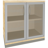 Artikelbild 1 für fm Aktenschrank Sidney, 4260267329320 königsahorn, Acrylglas klar 1 Fachboden 80,0 x 44,2 x 78,1 cm, Artikelnummer 565053