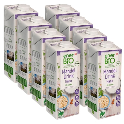Artikelbild für enerBiO Bio-Mandeldrink 8x 1,0 l, Artikelnummer 864217