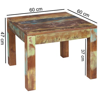 Artikelbild 2 für WOHNLING Couchtisch quadratisch Massivholz braun 60,0 x 60,0 x 47,0 cm, 1 St., Artikelnummer 905871