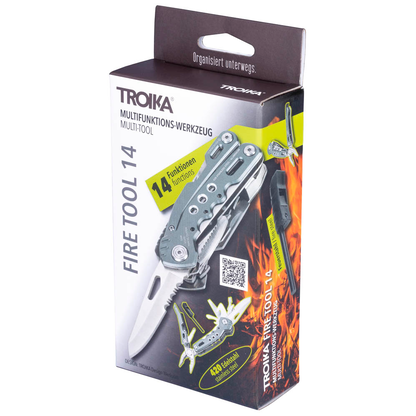Artikelbild 2 für TROIKA® Multitool FIRE TOOL 14 TOL45/GY, Länge: 10,6 cm, 1 St., Artikelnummer 666375