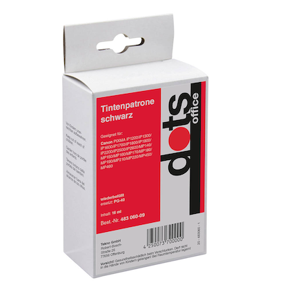 Artikelbild 2 für dots schwarz Druckerpatrone kompatibel zu Canon PG-40, Artikelnummer 483060