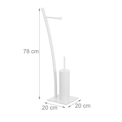 Artikelbild 4 für relaxdays WC-Garnitur weiß Metall, 1 St., Artikelnummer 361347