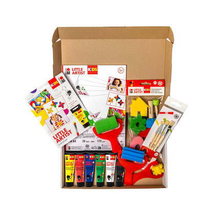 Artikelbild 2 für Marabu Little Artist Starter Box KiDS Bastelfarben-Set farbsortiert, 6 St., Artikelnummer 130787
