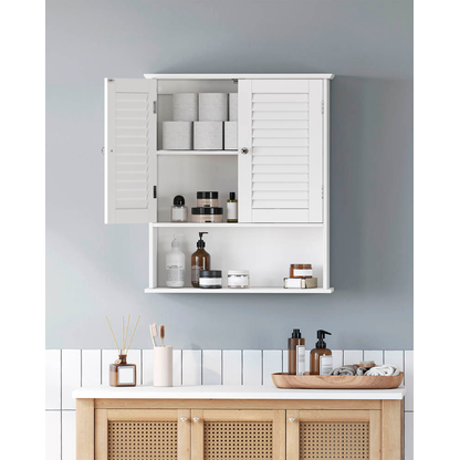 Artikelbild 6 für VASAGLE Bad-Hängeschrank BBC27WT weiß 60,0 x 20,0 x 70,0 cm, Artikelnummer 439038