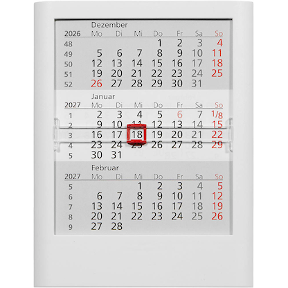 Artikelbild für Tischkalender Einsteckkalender 2026/2027 weiß, 1 St., Artikelnummer 547879