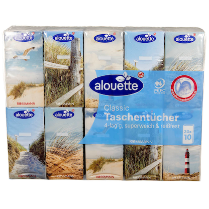 Artikelbild 3 für alouette Taschentücher 4-lagig weiß, 30x 10 Tücher, Artikelnummer 212433