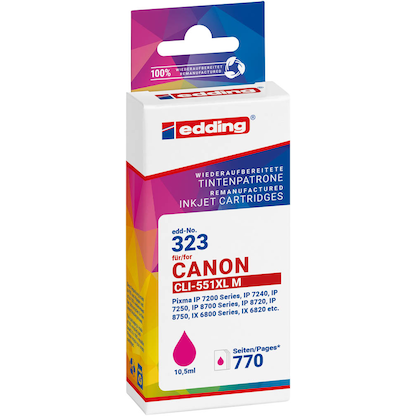 Artikelbild 2 für edding EDD-323 magenta Druckerpatrone kompatibel zu Canon CLI-551 XL, Artikelnummer 426801