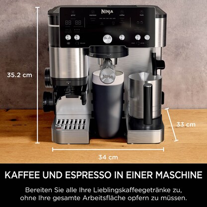 Artikelbild 12 für NINJA® Luxe Café Essential 2in1 Siebträgermaschine silber, Artikelnummer 518458